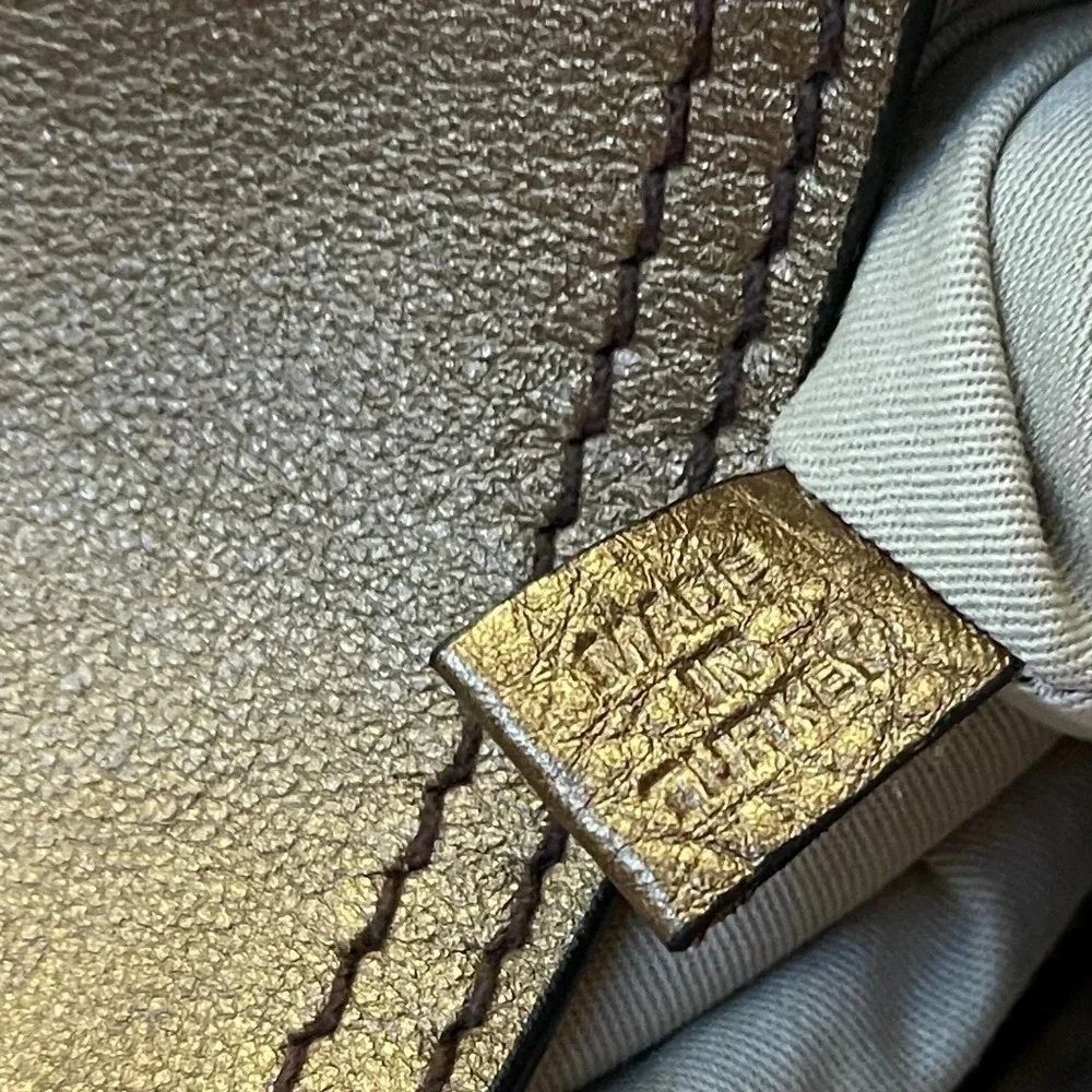Givenchy Bronze Lambskin Foldover Satchel